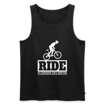 Vélo je fais du vélo - Débardeur bio Premium Homme - noir - Devant - AI Model Male 178 light (178cm)