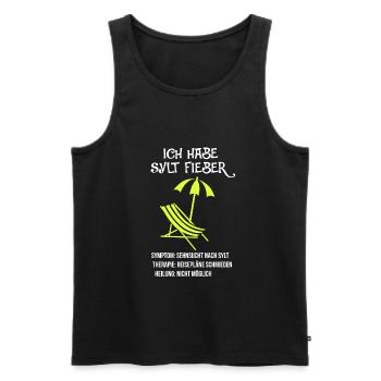 Sylt - Männer Premium Bio Tank Top - Schwarz - Vorne - AI Model Male 178 light (178cm)