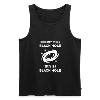 physics - Men's Premium Organic Tank Top - black - Front - AI Model Male 178 light (178cm)