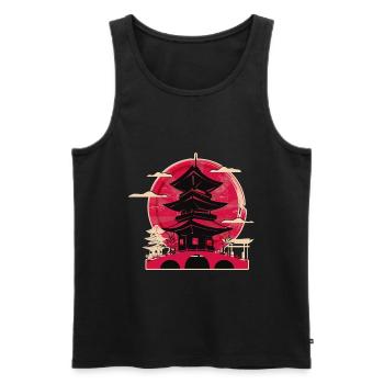 Japon - Débardeur bio Premium Homme - noir - Devant - Michal (187cm)