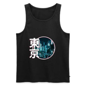 Japon - Débardeur bio Premium Homme - noir - Devant - Michal (187cm)