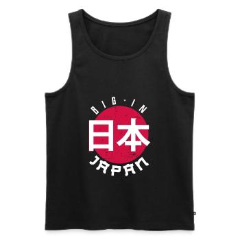 Japan - Männer Premium Bio Tank Top - Schwarz - Vorne - AI Model Male 178 light (178cm)