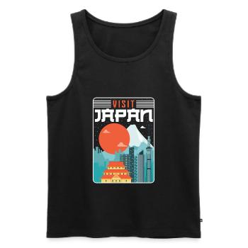 Japon - Débardeur bio Premium Homme - noir - Devant - Michal (187cm)