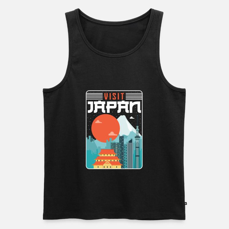 Japan - Männer Premium Bio Tank Top - Schwarz