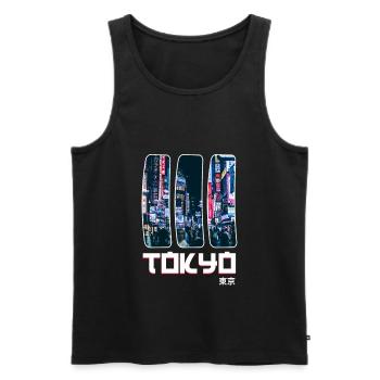 Japon - Débardeur bio Premium Homme - noir - Devant - Michal (187cm)