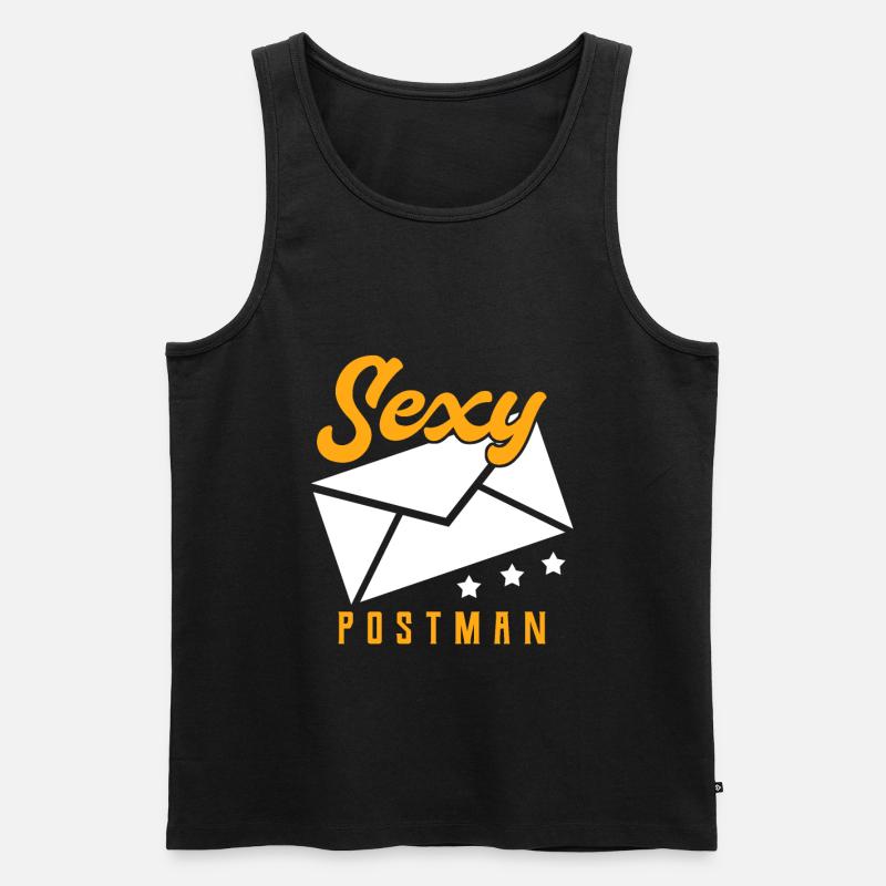 Postbote - Männer Premium Bio Tank Top - Schwarz