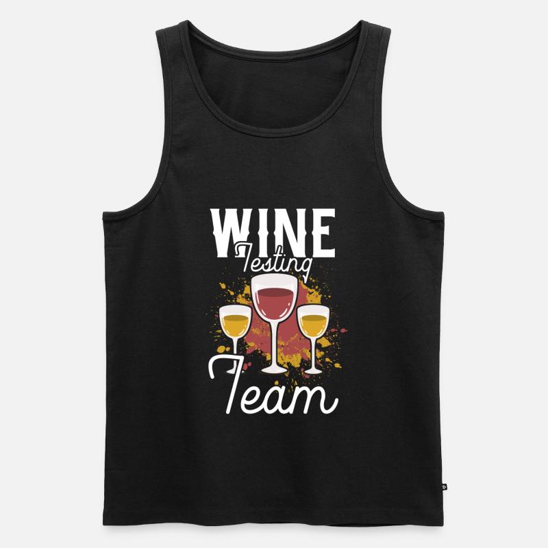 Wein - Männer Premium Bio Tank Top - Schwarz