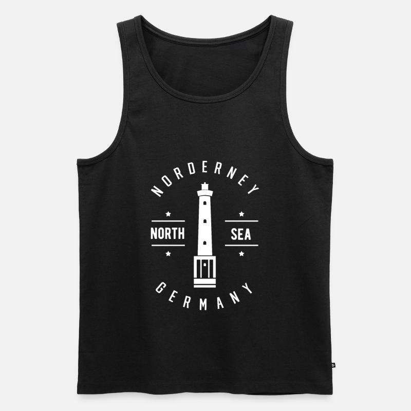 Norderney - Männer Premium Bio Tank Top - Schwarz