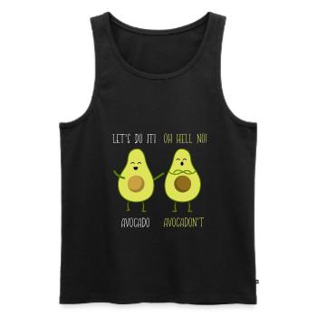 Avocado - Männer Premium Bio Tank Top - Schwarz - Vorne - Michal (187cm)