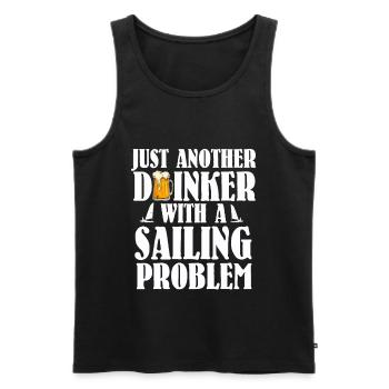 Sailing Booze Party Drink Sailors Sailing - Men's Premium Organic Tank Top - black - Front - Michal (187cm)
