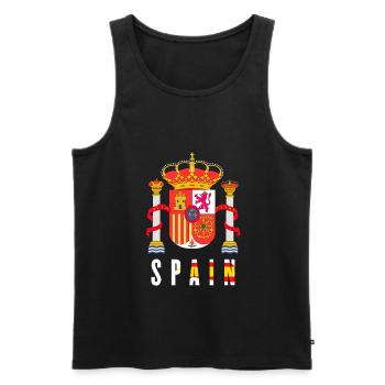 Spanien - Männer Premium Bio Tank Top - Schwarz - Vorne - Michal (187cm)