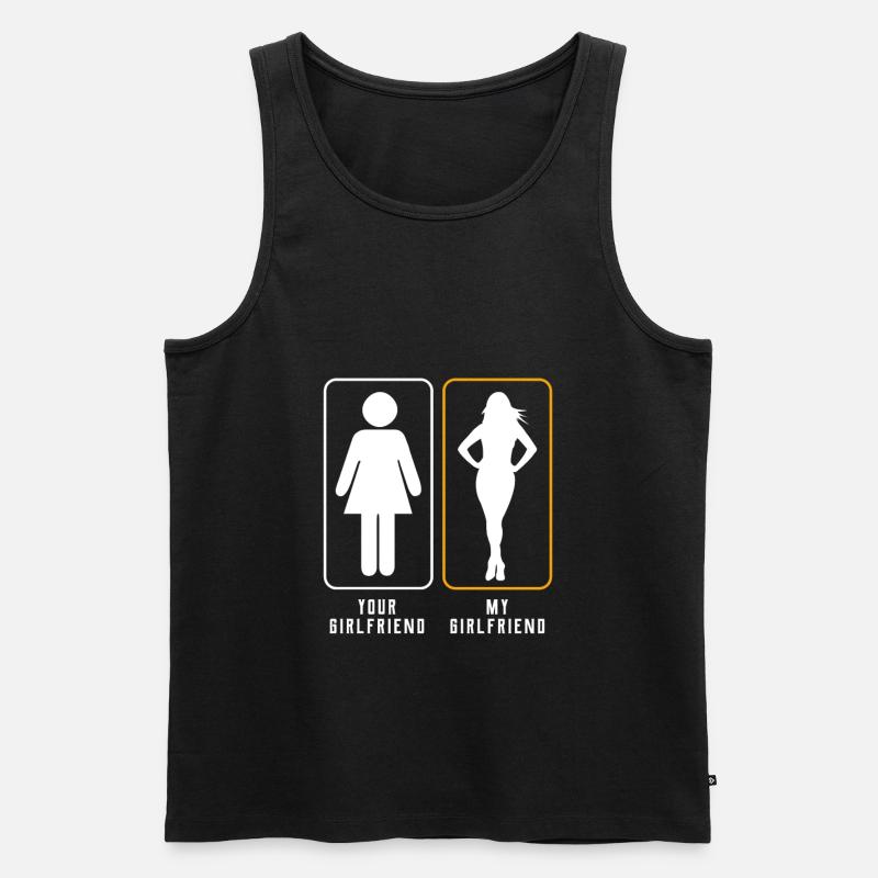 Freundin - Männer Premium Bio Tank Top - Schwarz