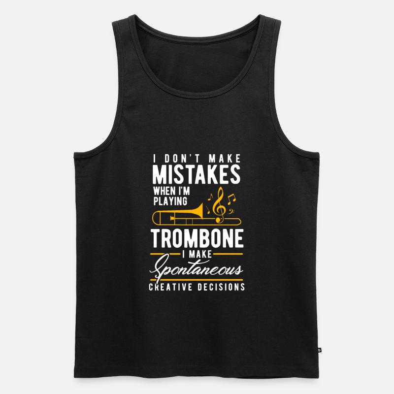 Posaune - Männer Premium Bio Tank Top - Schwarz