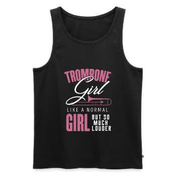 Posaune - Männer Premium Bio Tank Top - Schwarz - Vorne - Michal (187cm)
