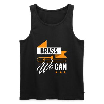 Posaune - Männer Premium Bio Tank Top - Schwarz - Vorne - Michal (187cm)