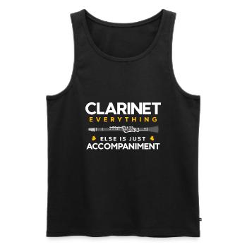 Klarinette - Männer Premium Bio Tank Top - Schwarz - Vorne - AI Model Male 178 light (178cm)