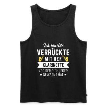 Klarinette - Männer Premium Bio Tank Top - Schwarz - Vorne - AI Model Male 178 light (178cm)