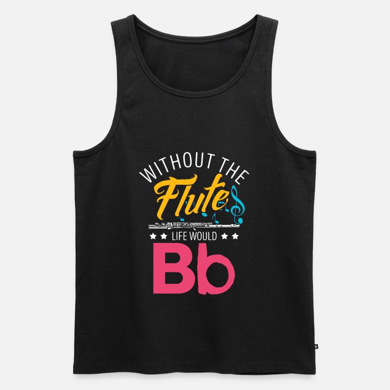 Querflöte - Männer Premium Bio Tank Top - Schwarz