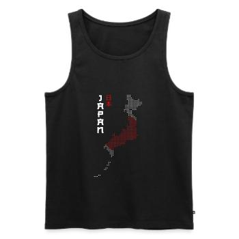 Japan - Männer Premium Bio Tank Top - Schwarz - Vorne - AI Model Male 178 light (178cm)