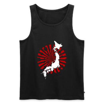 Japan - Männer Premium Bio Tank Top - Schwarz - Vorne - AI Model Male 178 light (178cm)