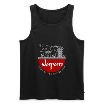 Japan - Männer Premium Bio Tank Top - Schwarz - Vorne - AI Model Male 178 light (178cm)