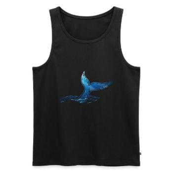 Wal Flosse Orca Geschenk Killerwal Narwal Ozean - Männer Premium Bio Tank Top - Schwarz - Vorne - Michal (187cm)