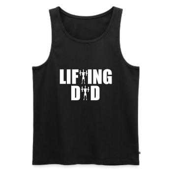 Fitness Dad Gym Muscle Building Dad Father's Day - Men's Premium Organic Tank Top - black - Front - Michal (187cm)