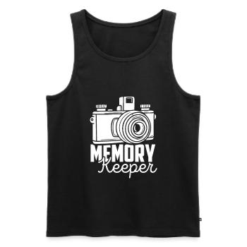 Photo photographer funny gift - Men's Premium Organic Tank Top - black - Front - Michal (187cm)