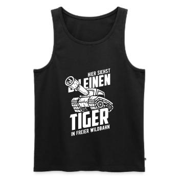 Panzer - Männer Premium Bio Tank Top - Schwarz - Vorne - Michal (187cm)