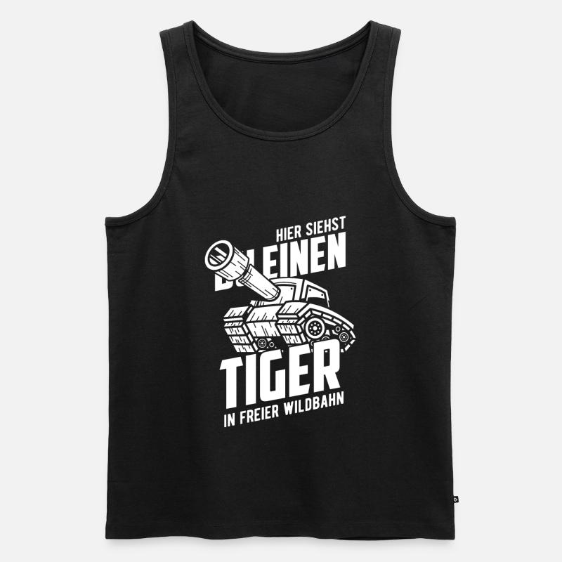 Panzer - Männer Premium Bio Tank Top - Schwarz