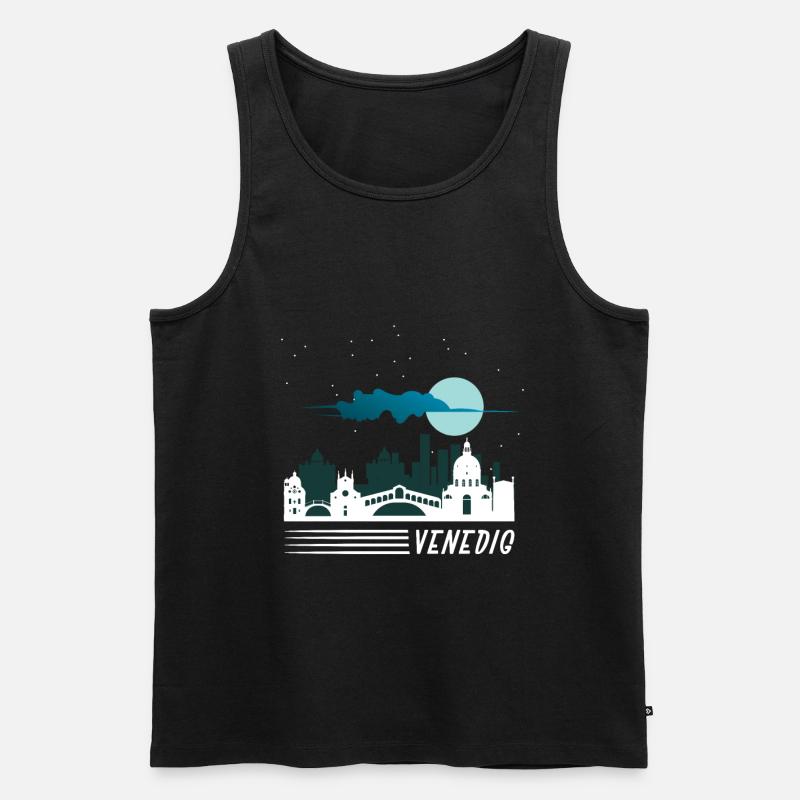 Venedig - Männer Premium Bio Tank Top - Schwarz