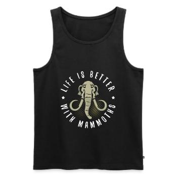 Mammut - Männer Premium Bio Tank Top - Schwarz - Vorne - Michal (187cm)