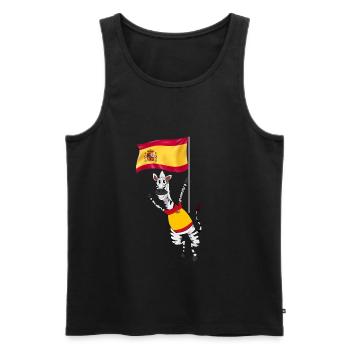 Spanien - Männer Premium Bio Tank Top - Schwarz - Vorne - AI Model Male 178 light (178cm)