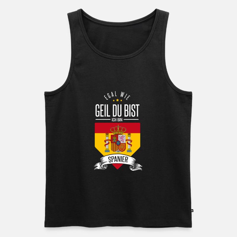 Spanien - Männer Premium Bio Tank Top - Schwarz