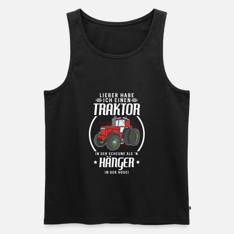 Traktor - Männer Premium Bio Tank Top - Schwarz