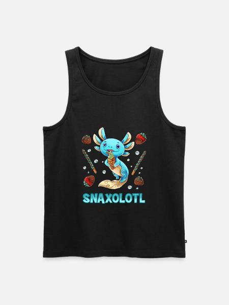 Snaxolotl axolotl - Men's Premium Organic Tank Top - black