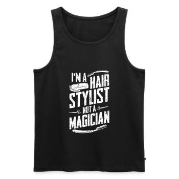 Barber Barbershop Barbier Bart Friseur Friseurin - Männer Premium Bio Tank Top - Schwarz - Vorne - AI Model Male 178 light (178cm)