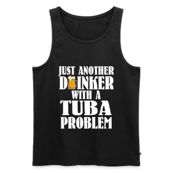 Tuba orchestre bière drôle musique musicien cadeau - Débardeur bio Premium Homme - noir - Devant - Michal (187cm)