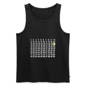 30th birthday - Men's Premium Organic Tank Top - black - Front - AI Model Male 178 light (178cm)