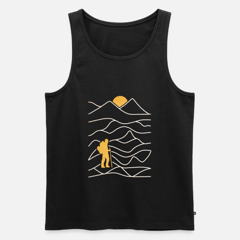 wandern - Männer Premium Bio Tank Top - Schwarz