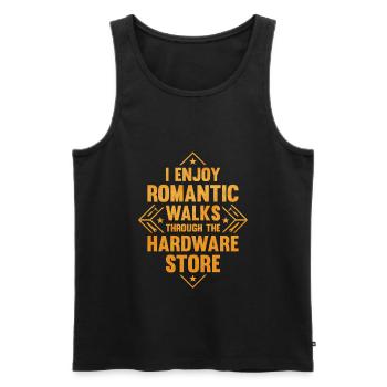Carpenter Lumberjack Wood Woodworking Gift - Men's Premium Organic Tank Top - black - Front - Michal (187cm)