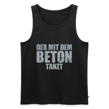 Betonbauer Metallbauer Stahlbetonbauer - Männer Premium Bio Tank Top - Schwarz - Vorne - Michal (187cm)