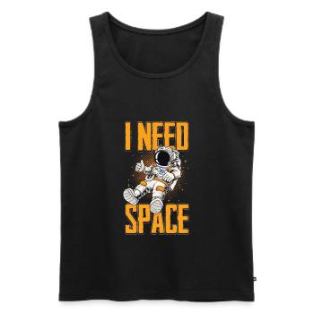 Astronaut Universum Weltraum Kosmos Milchstraße - Männer Premium Bio Tank Top - Schwarz - Vorne - AI Model Male 178 light (178cm)