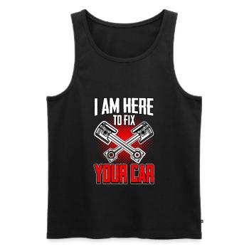 Hobbyist tuning car mechanic screwdriver car garage - Men's Premium Organic Tank Top - black - Front - AI Model Male 178 light (178cm)