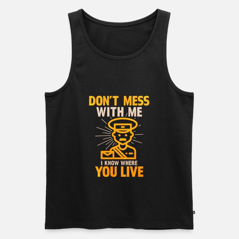 Postbote - Männer Premium Bio Tank Top - Schwarz