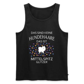 Spitze Deutscher Mittelspitz Hunde Hund - Männer Premium Bio Tank Top - Schwarz - Vorne - AI Model Male 178 light (178cm)