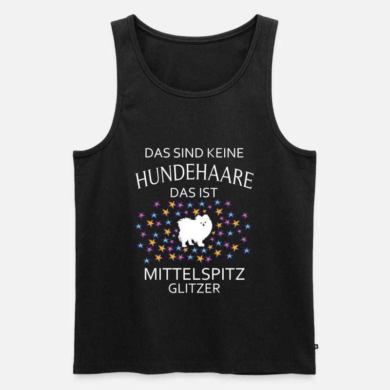 Spitze Deutscher Mittelspitz Hunde Hund - Männer Premium Bio Tank Top - Schwarz