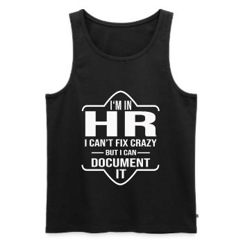 Human Resources HR Manager Personalabteilung - Männer Premium Bio Tank Top - Schwarz - Vorne - AI Model Male 178 light (178cm)