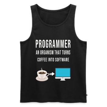 Programmierer Code Computer Softwareentwickler - Männer Premium Bio Tank Top - Schwarz - Vorne - AI Model Male 178 light (178cm)