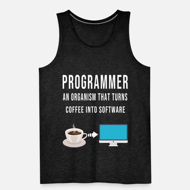Programmer Code Computer Software Developer Men's Premium Organic Tank Top